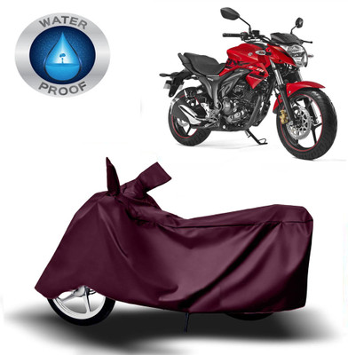 ROYAL AUTO MART Two Wheeler Cover for Suzuki(Gixxer, Maroon)