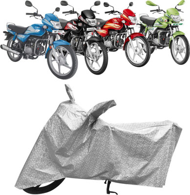 AUTOCAD Waterproof Two Wheeler Cover for Hero(HF Deluxe Eco, Silver)