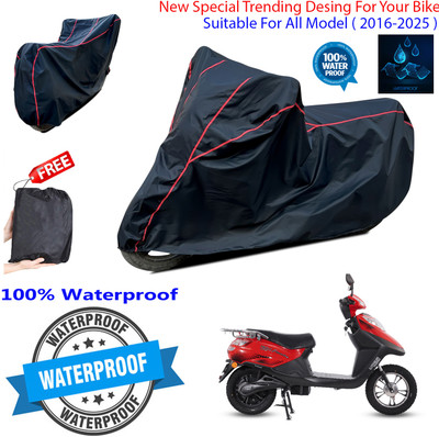 OliverX Waterproof Two Wheeler Cover for Hero(Electric Flash BS6, Black)