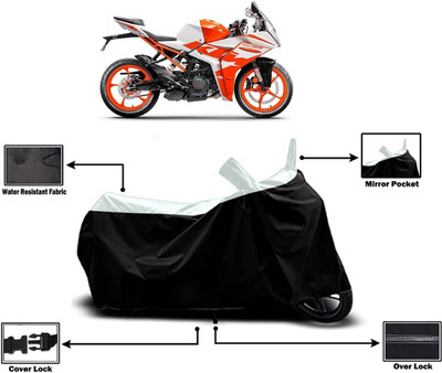 Amexride Two Wheeler Cover for KTM(RC 125 BS6, White)