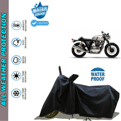 AutoGalaxy Waterproof Two Wheeler Cover for Royal Enfield(Continental GT 650, Black)
