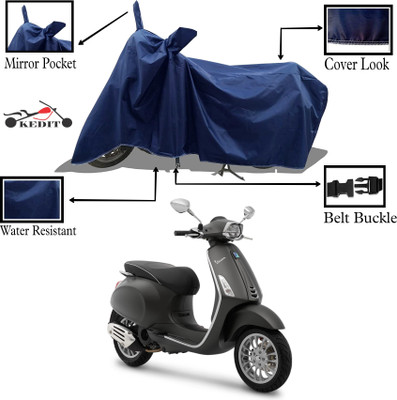 KEDIT Two Wheeler Cover for Vespa(GTS Super 300 BS6, Blue)