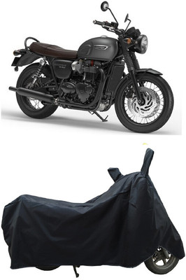 Coxtor Waterproof Two Wheeler Cover for Triumph(Bonneville T120 Black BS6, Black)