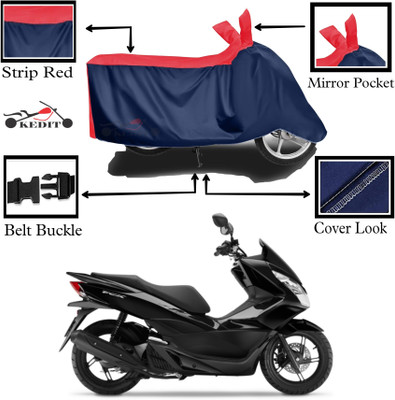 KEDIT Two Wheeler Cover for Honda(PCX 125, Red, Blue)