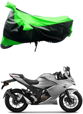 Mdstar Waterproof Two Wheeler Cover for Suzuki(Gixxer SF 250, Green, Black)