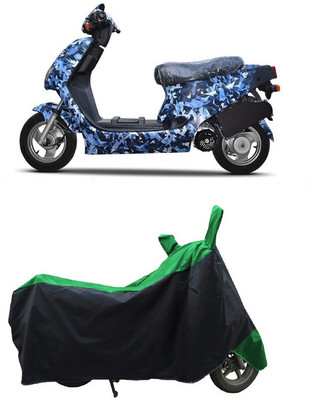 Coxtor Waterproof Two Wheeler Cover for Hero Electric(Electric AXLHE-20 BS6, Green)