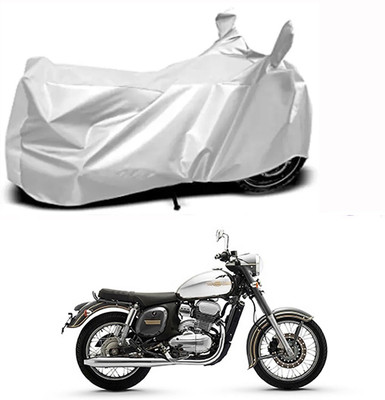 Aoriyon Two Wheeler Cover for JAWA(Standardv, Silver)