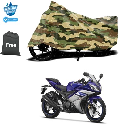 PAGORA Waterproof Two Wheeler Cover for Yamaha(YZF-R15 V2, Yellow)