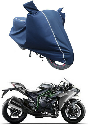 Mdstar Waterproof Two Wheeler Cover for Kawasaki(Ninja H2, Blue)