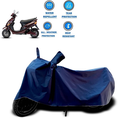 KEDIT Two Wheeler Cover for Hero(Electric Wave Dx, Blue)