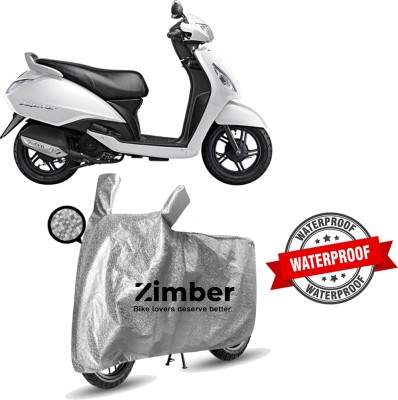 ZIMBER Two Wheeler Cover for TVS(Jupiter, Silver)