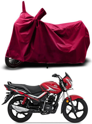 KEDIT Two Wheeler Cover for TVS(Star City Plus BS6, Maroon)