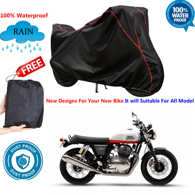 OliverX Waterproof Two Wheeler Cover for Royal Enfield(Interceptor 650, Black)