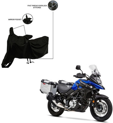 Furnish Flow Two Wheeler Cover for Suzuki(Black)