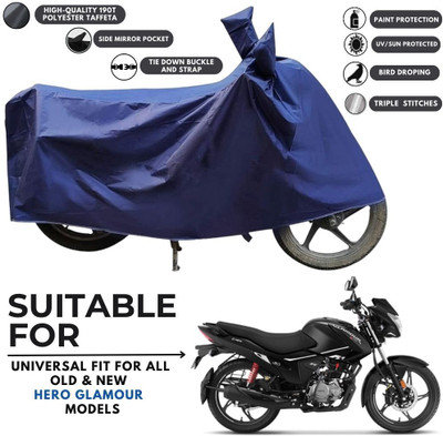 MADAFIYA Two Wheeler Cover for Hero(Glamour i3s BS6, Blue)