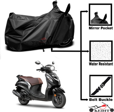 KEDIT Two Wheeler Cover for Universal For Bike(Fascino, Black)