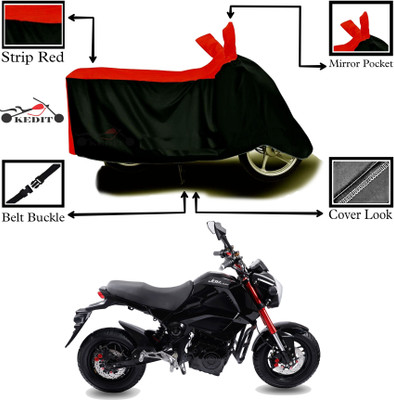 KEDIT Two Wheeler Cover for Universal For Bike(Monster, Red, Black)