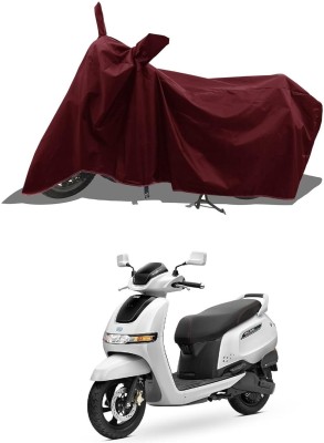 KEDIT Two Wheeler Cover for TVS(iQube Electric, Maroon)