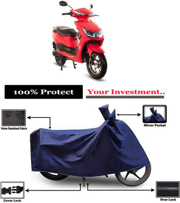 Amexride Two Wheeler Cover for Hero Electric(Electric Atria, Blue)