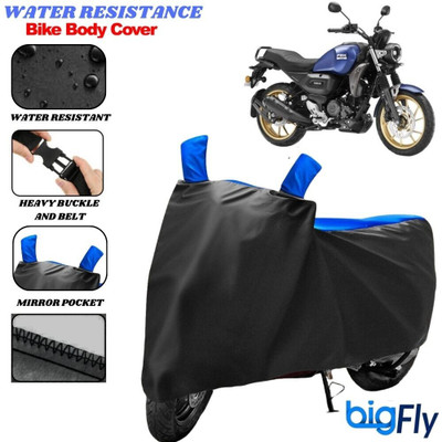 BigFly Two Wheeler Cover for Yamaha(FZ-X, Black, Blue)