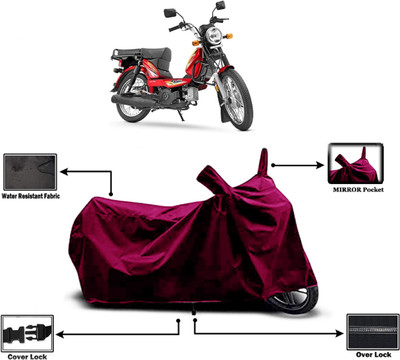 Amexride Two Wheeler Cover for TVS(XL 100 Heavy Duty, Maroon)