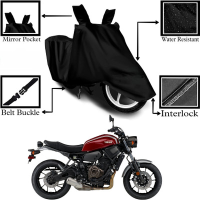 DeepShakshi AUTOMOTIVE Two Wheeler Cover for Yamaha(XSR300, Black)