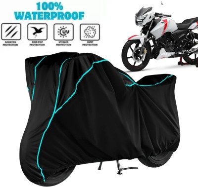 Aanvi Auto Waterproof Two Wheeler Cover for TVS(Apache 150, Black)