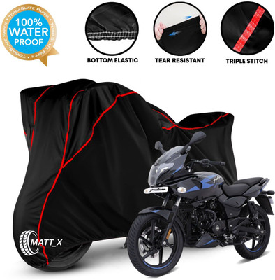 MATT_X Waterproof Two Wheeler Cover for Bajaj(Pulsar 220F, Black, Red)