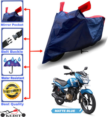 KEDIT Two Wheeler Cover for TVS(Victor Premium, Red, Blue)