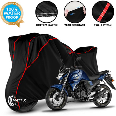 MATT_X Waterproof Two Wheeler Cover for Yamaha(FZ, Black, Red)