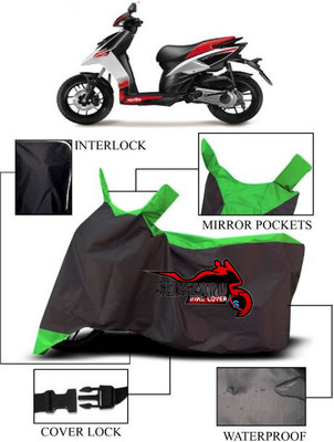 DeepShakshi AUTOMOTIVE Waterproof Two Wheeler Cover for Aprilia(SR 125, Green, Black)