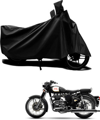 KEDIT Two Wheeler Cover for Royal Enfield(Classic 350, Black)