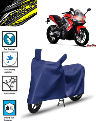 FRONCH Waterproof Two Wheeler Cover for Bajaj(Pulsar RS200 BS6, Blue)