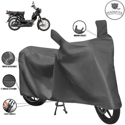 MADAFIYA Waterproof Two Wheeler Cover for TVS(XL 100 Heavy Duty, Grey)
