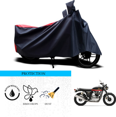 ANTHUB Waterproof Two Wheeler Cover for Royal Enfield(Interceptor 650, Black, Red)