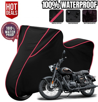 Car Styling Waterproof Two Wheeler Cover for Royal Enfield(Bullet 350, Black, Blue)
