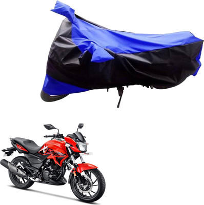 Mdstar Waterproof Two Wheeler Cover for Hero(CBZ Extreme, Black, Blue)