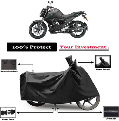 KEDIT Two Wheeler Cover for Yamaha(FZ S V3, Black)