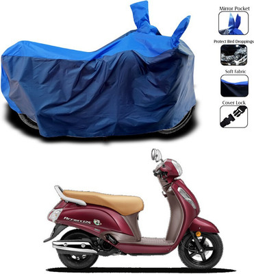 ANTHUB Two Wheeler Cover for Suzuki(Blue)