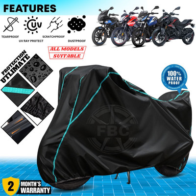 FBC Waterproof Two Wheeler Cover for Bajaj(Pulsar 150, Black, Blue)