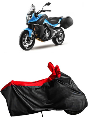 Autofly Waterproof Two Wheeler Cover for CFMoto(650GT, Red, Black)