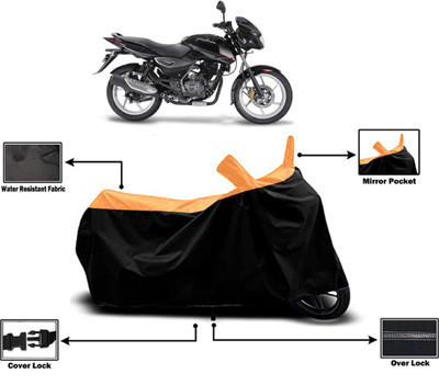 Amexride Two Wheeler Cover for Bajaj(DTS-i, Orange)