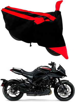 Mdstar Waterproof Two Wheeler Cover for Suzuki(Katana, Red, Black)