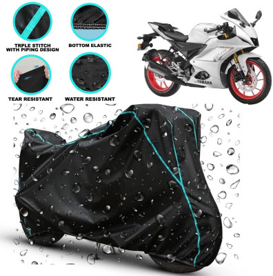 kerwa Waterproof Two Wheeler Cover for Yamaha(R15 V3, Black)