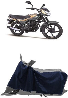 SUGASHRI Waterproof Two Wheeler Cover for Bajaj(CT110, Grey, Blue)