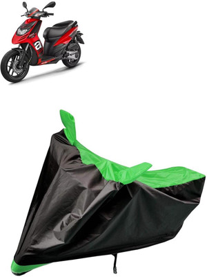 aksmit Two Wheeler Cover for Aprilia(SR 160, Black, Green)