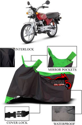 smwzxyu Waterproof Two Wheeler Cover for Bajaj(Boxer, Green, Black)