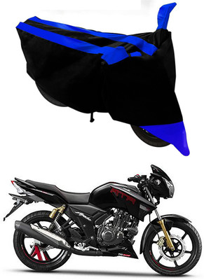 RRZ Two Wheeler Cover for TVS(Apache RTR 180, Blue, Black)