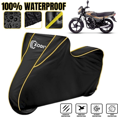 xodi Waterproof Two Wheeler Cover for Bajaj(CT100, Black, Yellow)