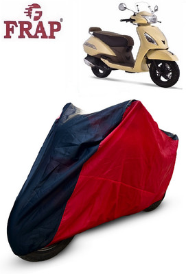 Frap Two Wheeler Cover for TVS(Jupiter classic, Red, Black)